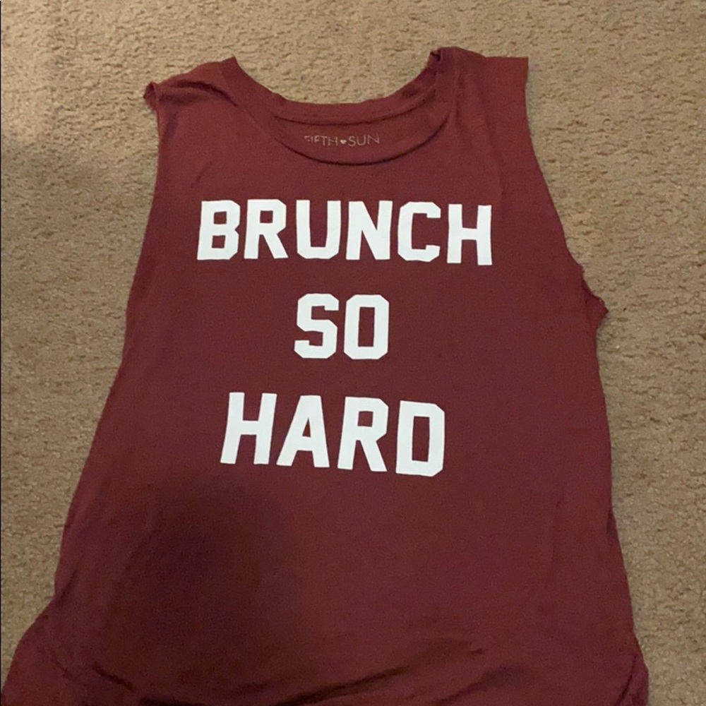 Brunch so hard tank top!